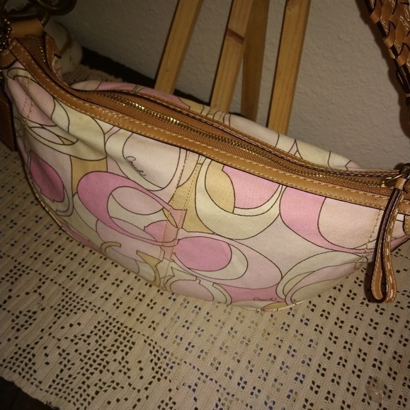 Coach Soho Multi Pink Hobo Handbag Purse - Picture 4 of 7